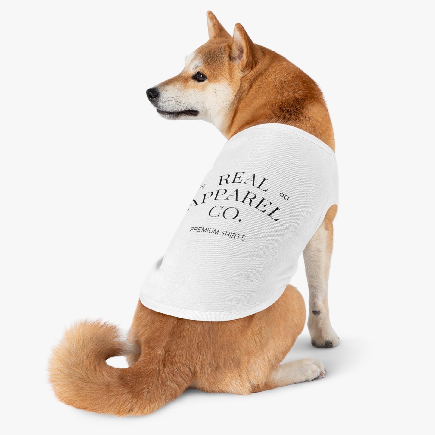 Black Pet Tank Top — Minimal 'Real Apparel Co.' Dog Shirt