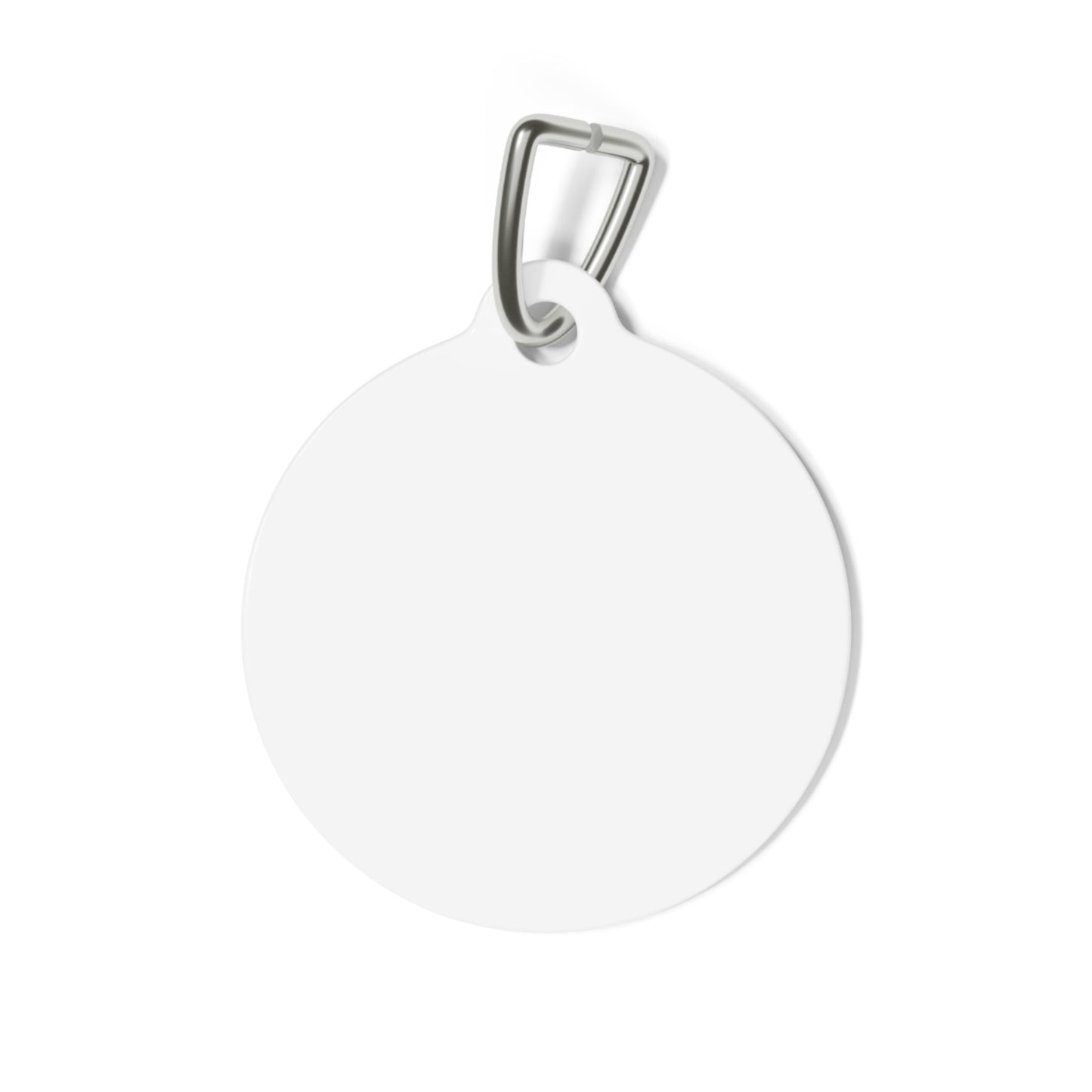 Pet Tag — "More Coffee Less Chaos" Round ID Tag
