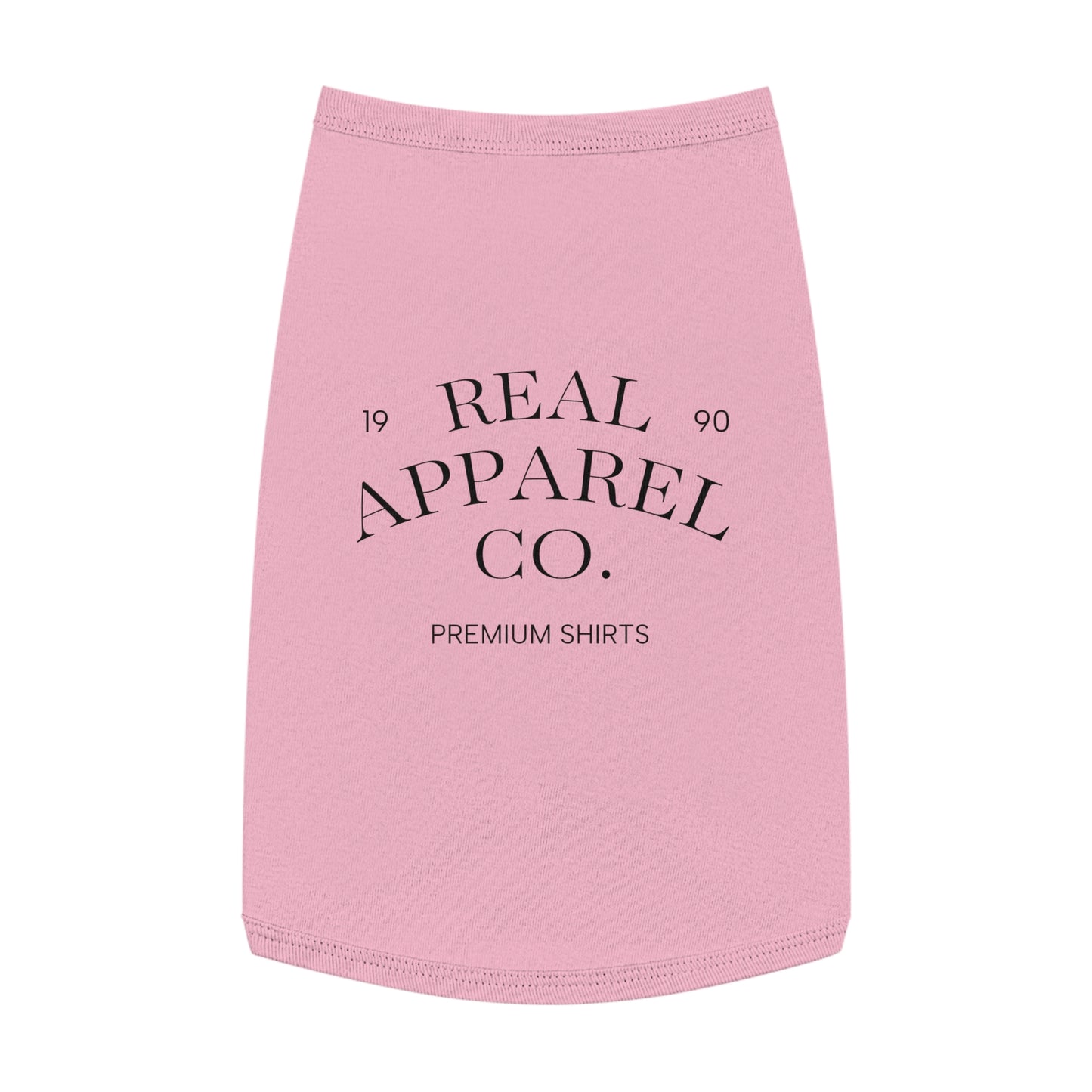 Black Pet Tank Top — Minimal 'Real Apparel Co.' Dog Shirt