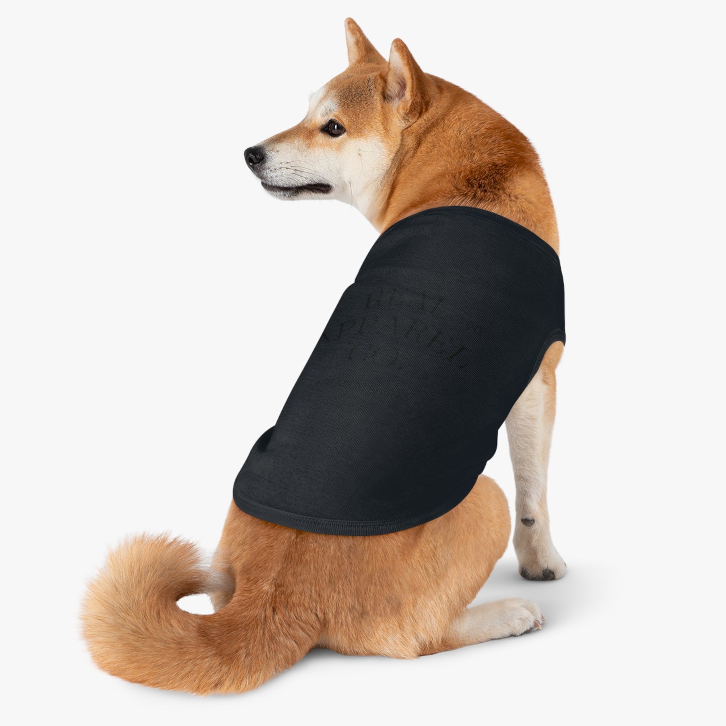 Black Pet Tank Top — Minimal 'Real Apparel Co.' Dog Shirt
