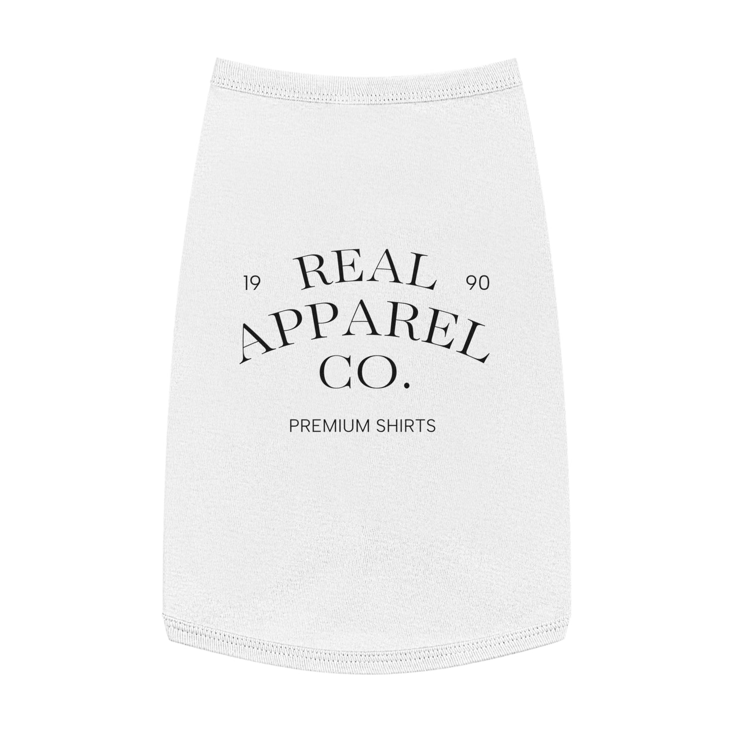 Black Pet Tank Top — Minimal 'Real Apparel Co.' Dog Shirt