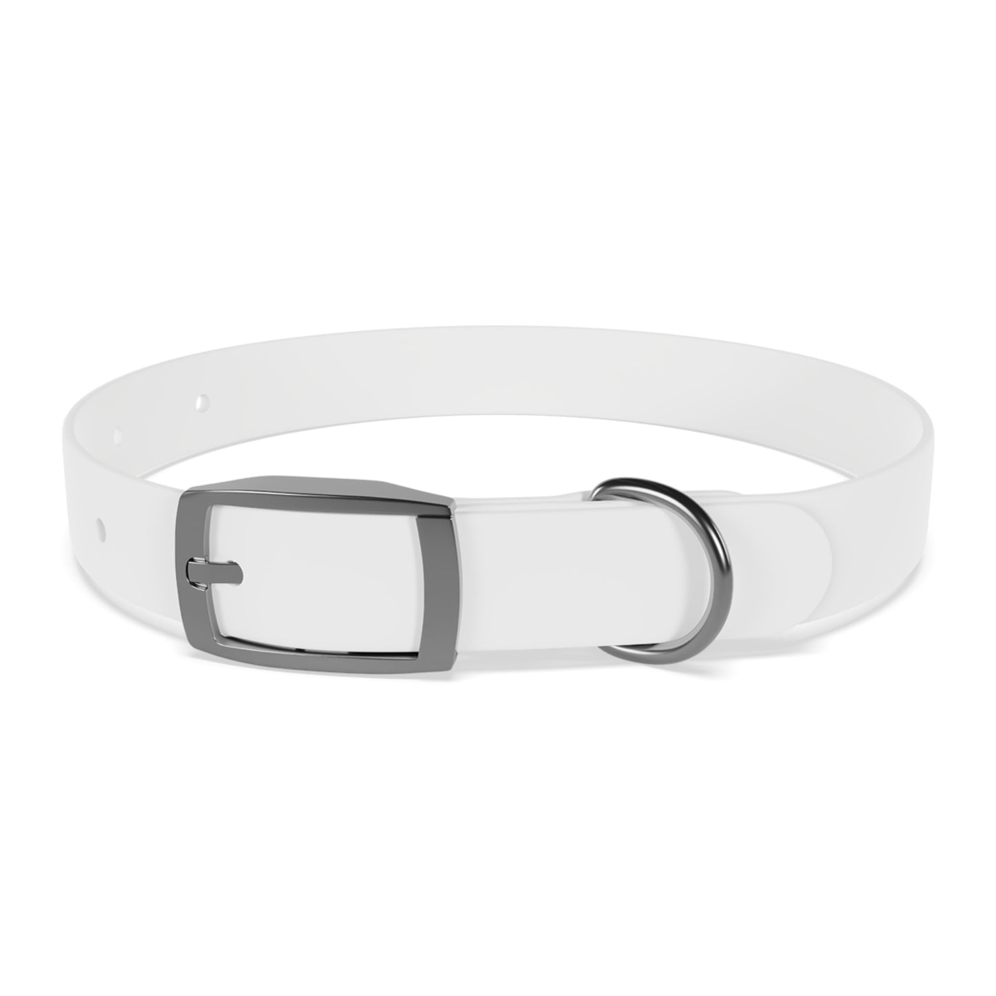 Do Good Dog Collar — Minimalist White Pet Collar with Repeating 'do good' Text