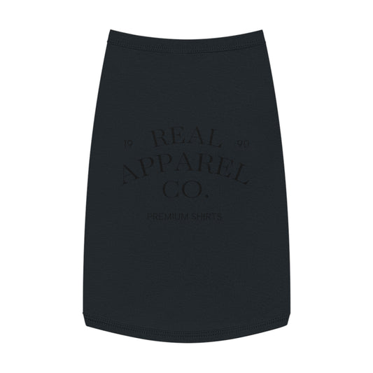 Black Pet Tank Top — Minimal 'Real Apparel Co.' Dog Shirt